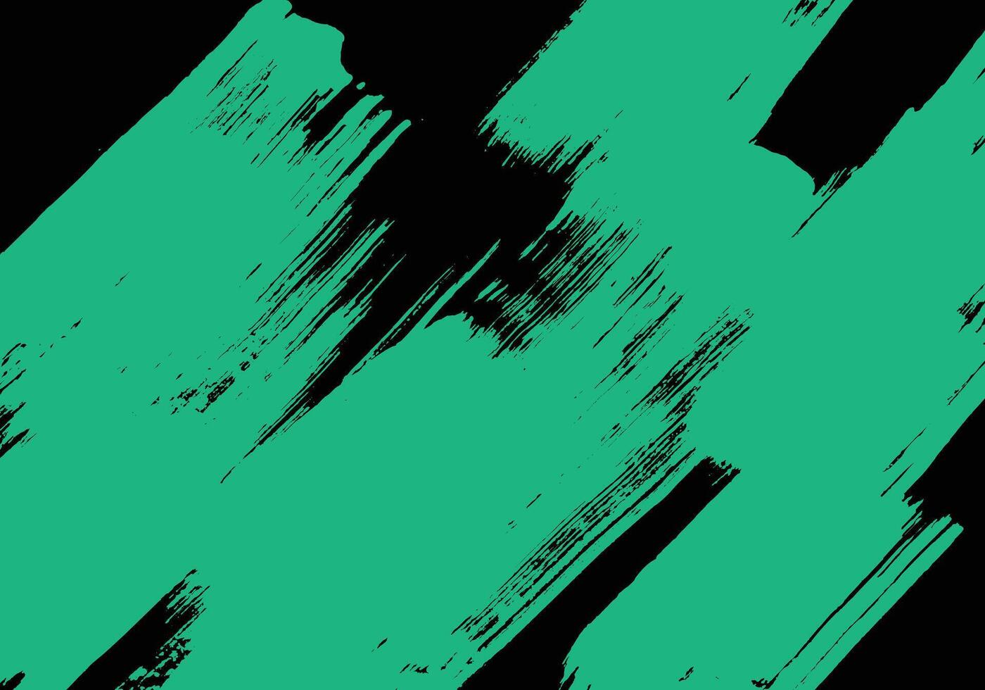 Green abstract paint brush strokes texture background. Grunge painting overlay backdrop. vector