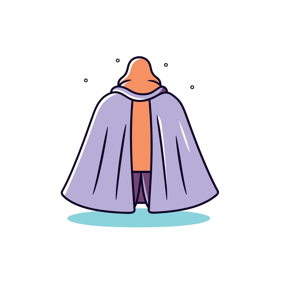Minimalistic illustration of a cloaked figure vector