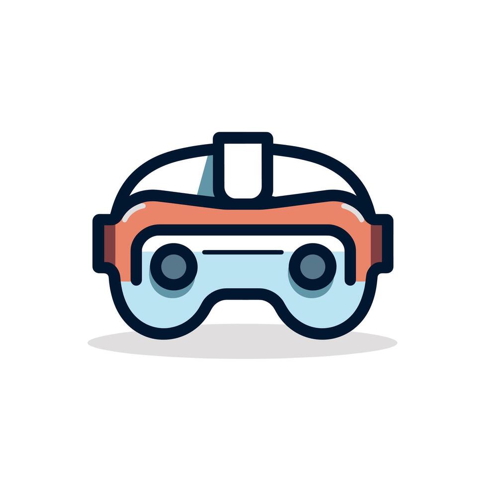 Virtual reality headset for immersive experiences vector