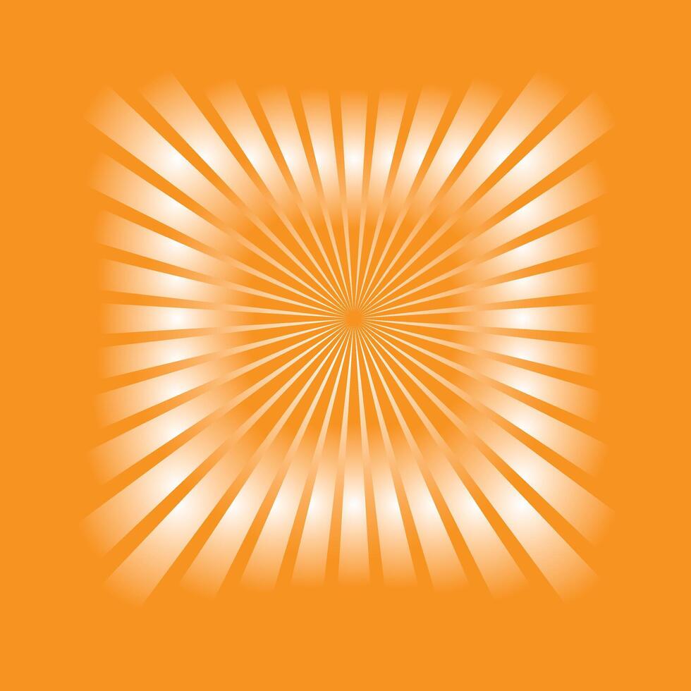 Sunburst background. Abstract orange background. Summer banner. Pop art orange comics book cartoon magazine cover. illustration. vector
