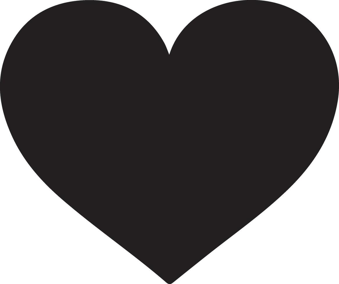 Black Heart Silhouette vector