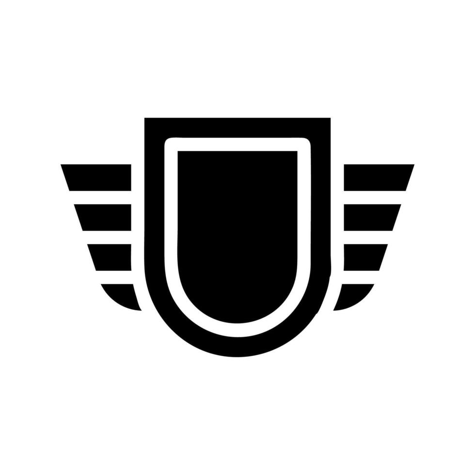 Shield with wings emblem. Concept of protection, security, and safety. vector
