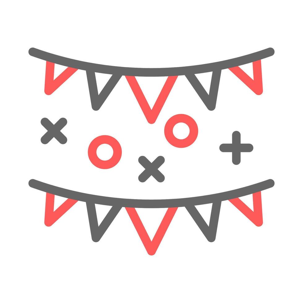 Party flags garland decoration. Concept of celebration, anniversary, and event. vector