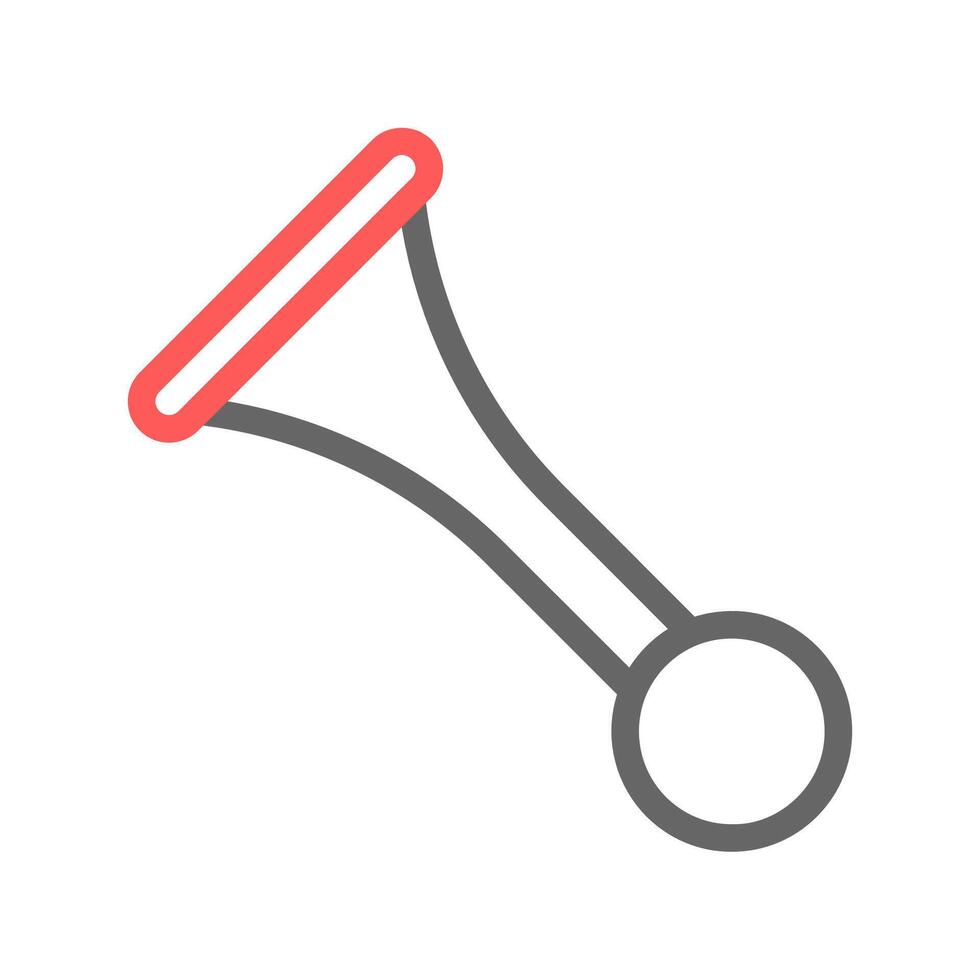 Simple icon of a horn. Concept of sound, music, and signal. vector