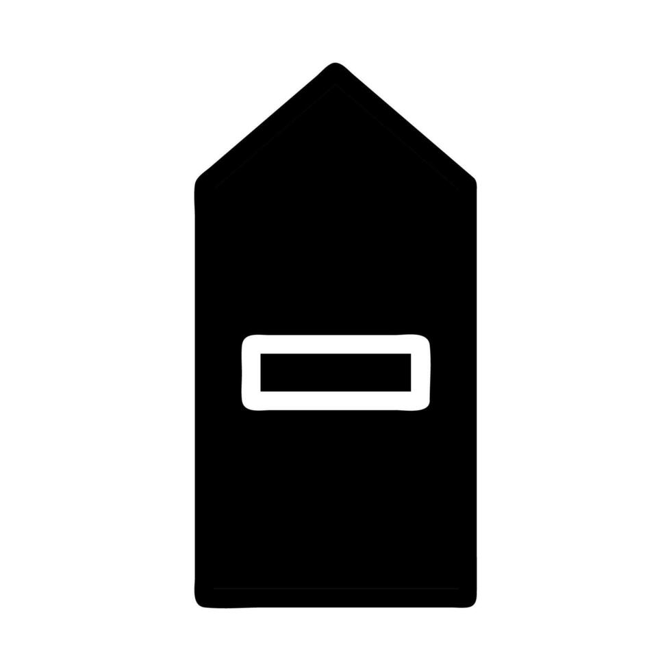 Minus Symbol, Negative Sign, Subtraction Concept, Black and White Icon. vector