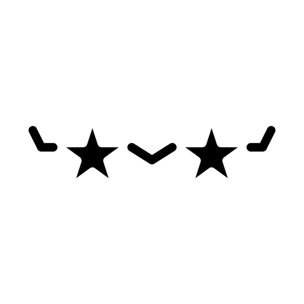 Starry eyed face emoticon. Concept of excitement, admiration, and fascination. vector