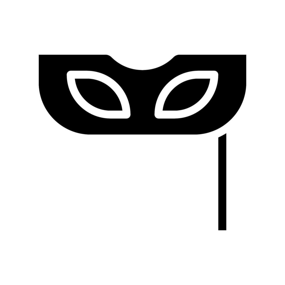 Carnival mask icon. Concept of masquerade, mystery, and anonymity. vector