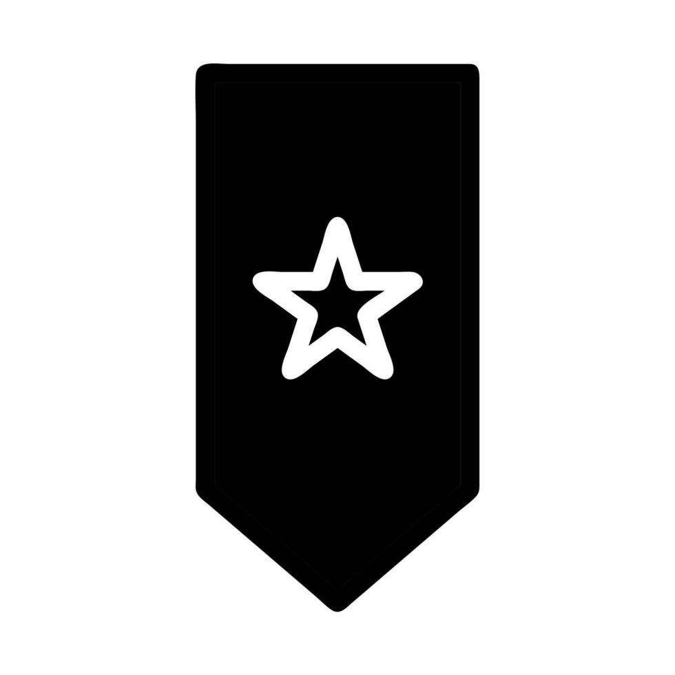 Bookmark icon with star. Concept of favorite, quality, and best choice. vector