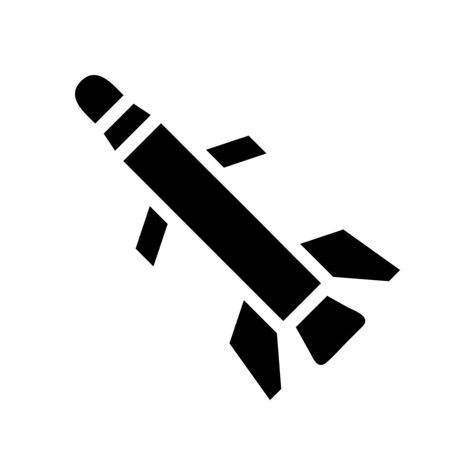 Missile icon. Concept of military, weapon, and war. vector