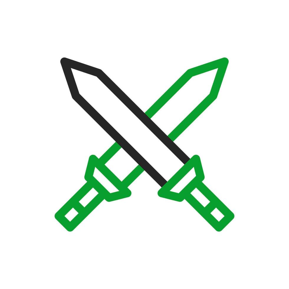 Crossed swords icon. Concept of battle, duel, and conflict. vector