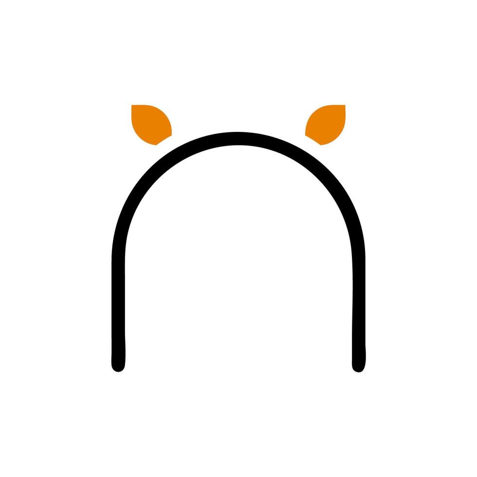 Headband with cat ears. Concept of accessories, fashion, and fun. vector