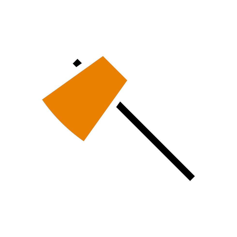 Orange axe icon. Concept of work, construction, and repair. vector