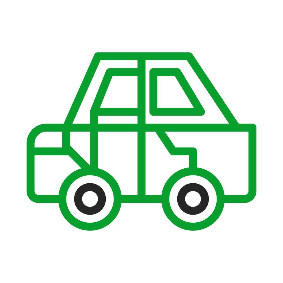Green car icon. Concept of eco friendly transportation and electric vehicle. vector