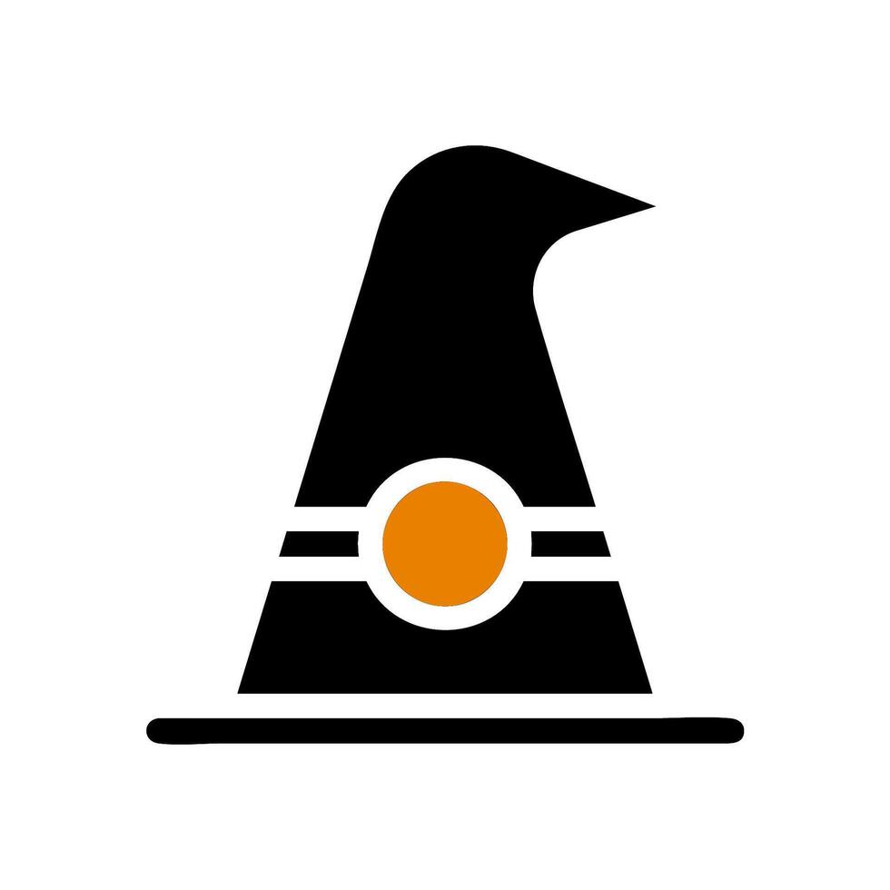 Witch hat icon. Concept of Halloween, magic, and fantasy. vector
