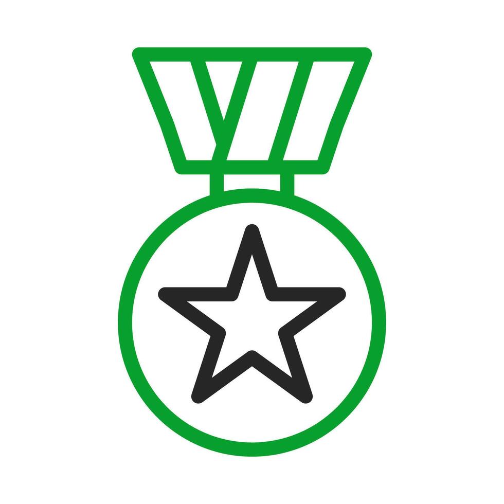 Medal with star icon. Concept of victory, achievement, and success. vector