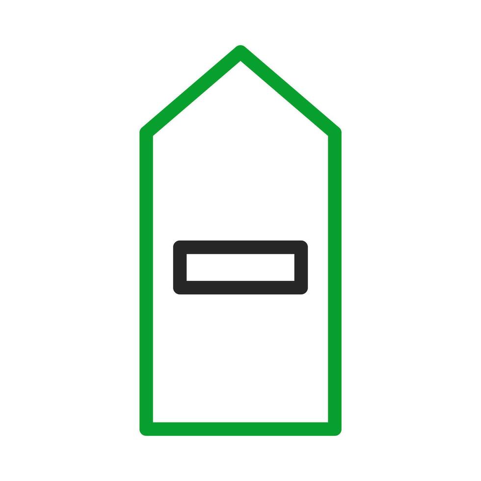 Green price tag with blank space. Concept of sale, discount, and shopping. vector