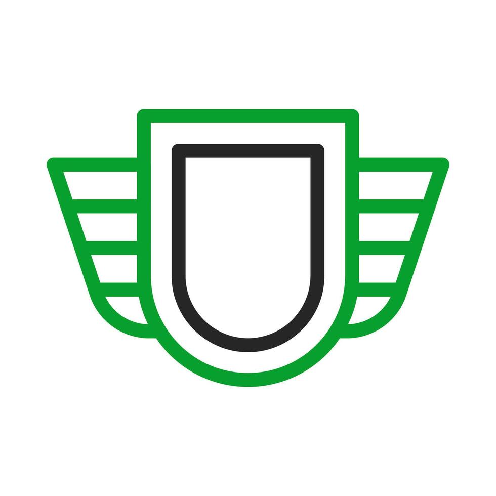 Shield with wings logo. Concept of protection, security, and safety. vector
