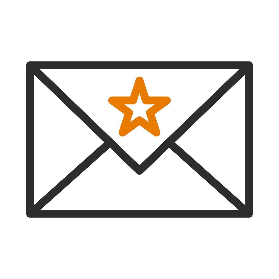 Envelope with star icon. Concept of favorite, important, or special message. vector