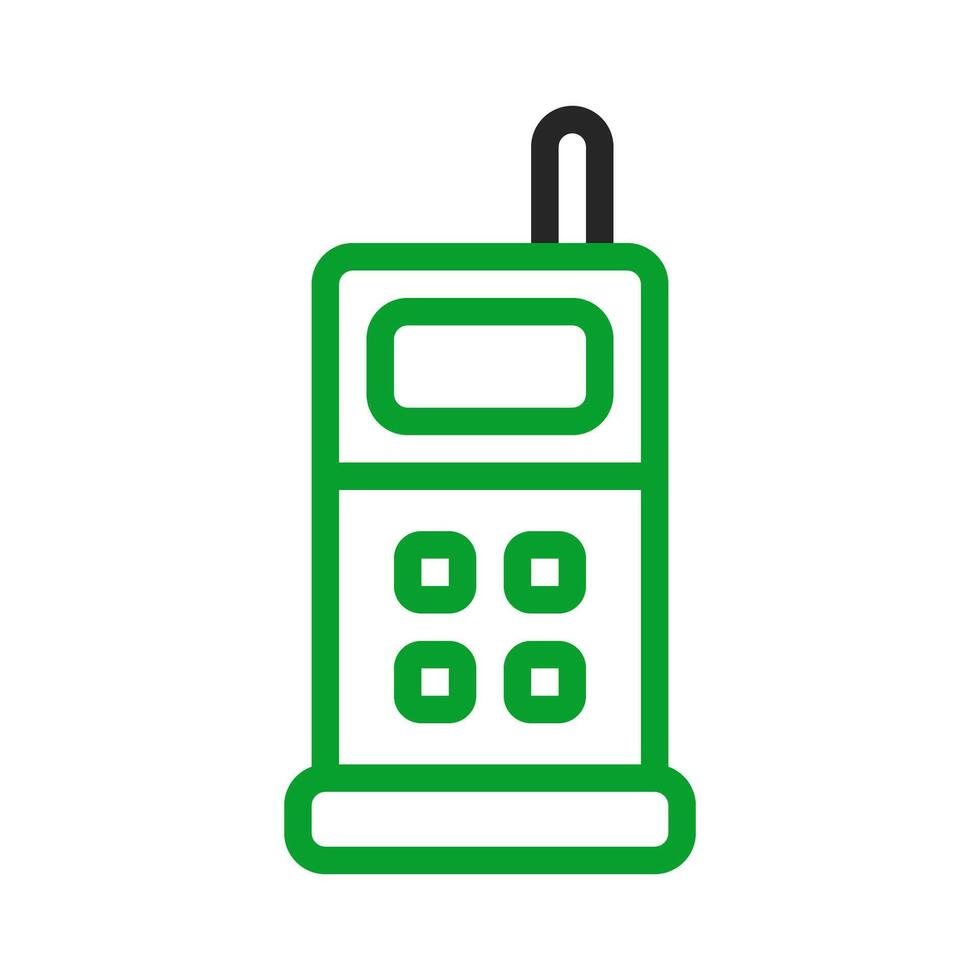 Retro cell phone icon. Concept of outdated technology and communication. vector