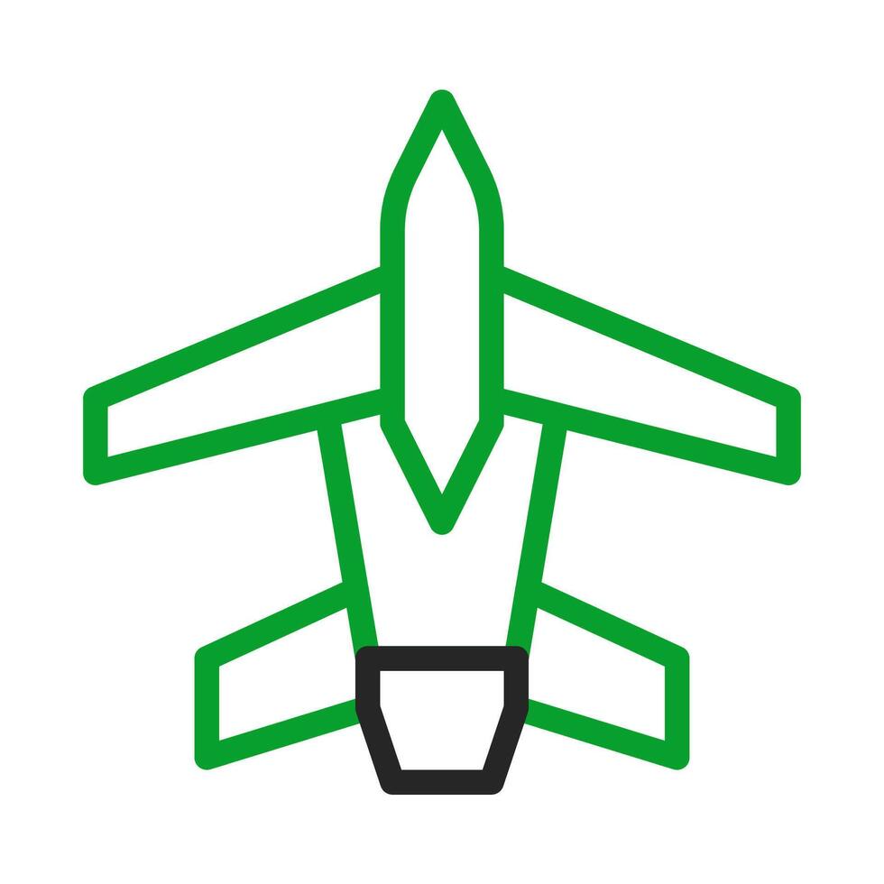 Fighter jet airplane icon. Concept of military, air force, and defense. vector