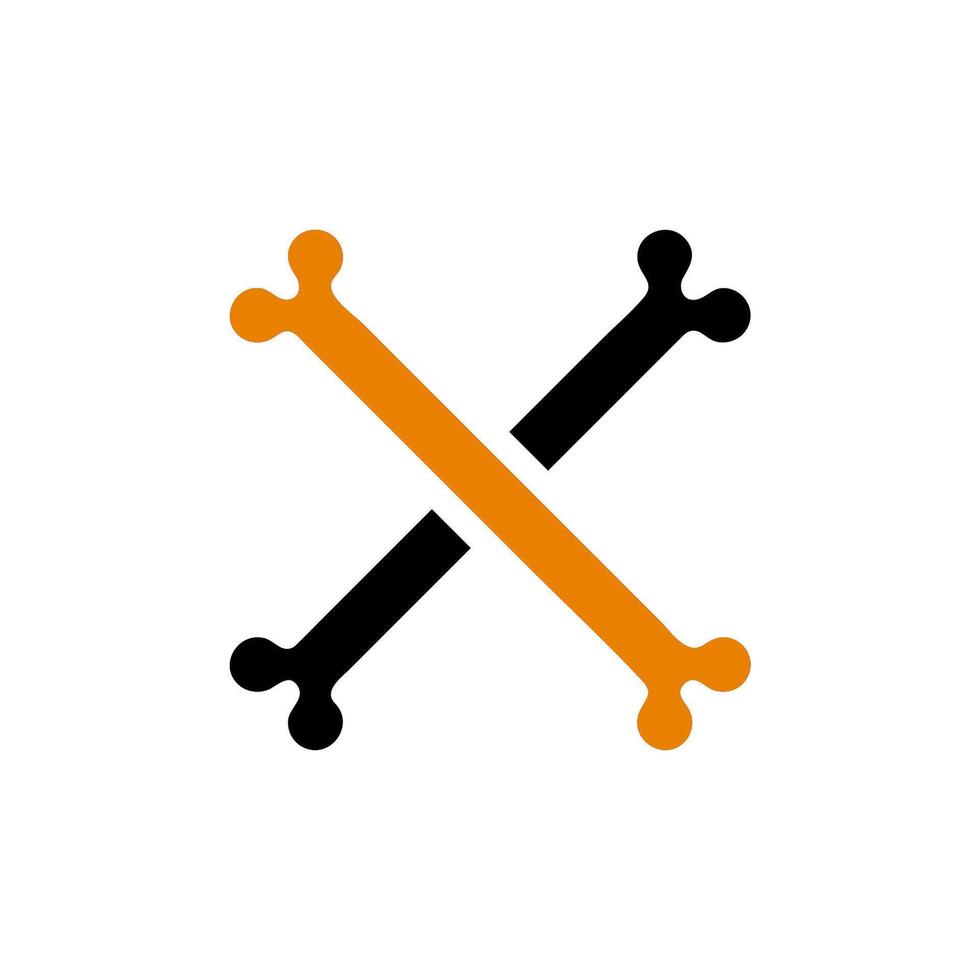Crossed bones icon. Concept of danger, warning, and risk. vector