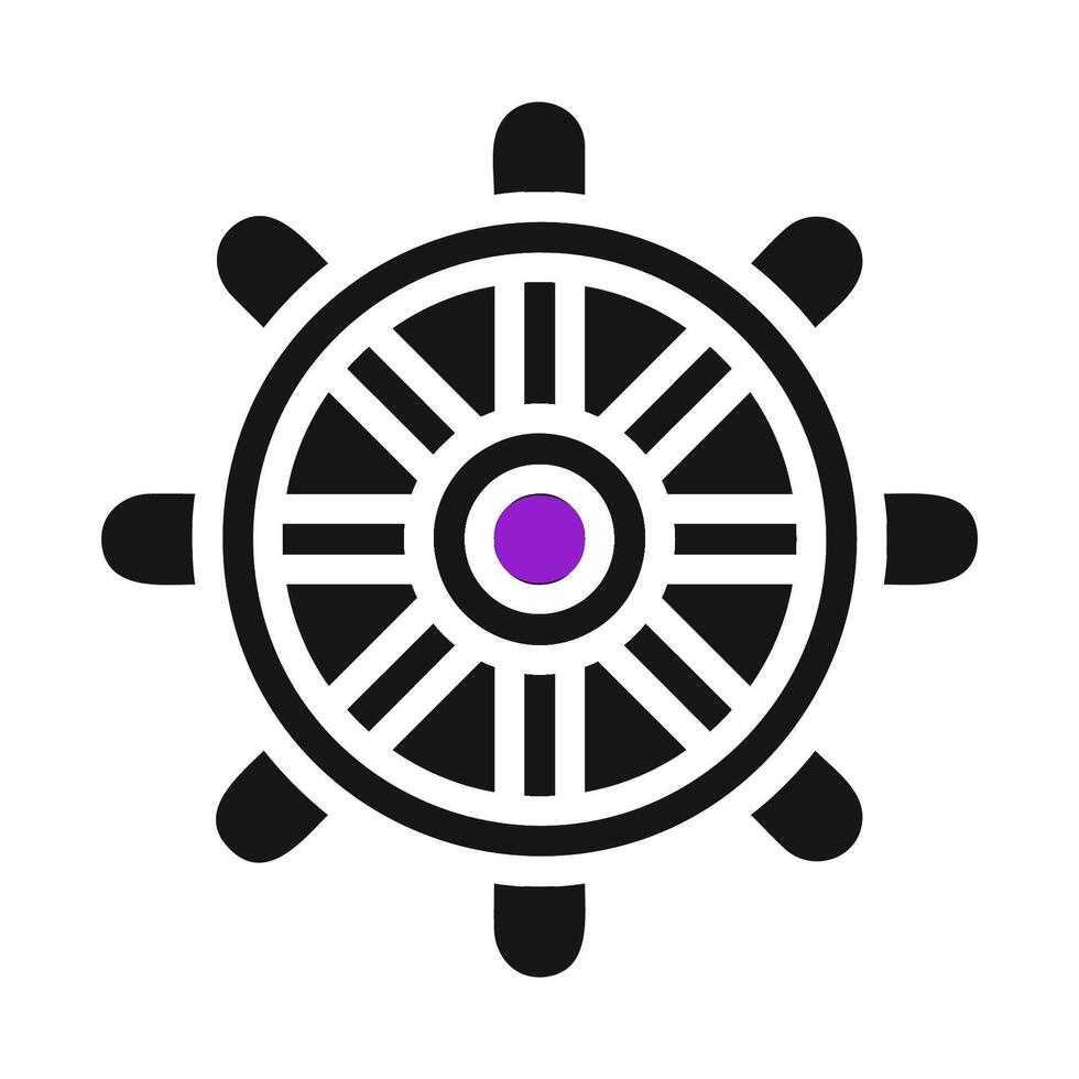 Ship steering wheel icon. Concept of leadership, direction, and control. vector