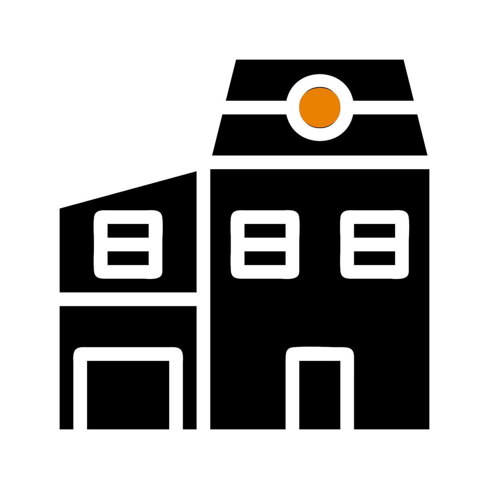 Modern house silhouette icon. Concept of real estate, home, and property. vector