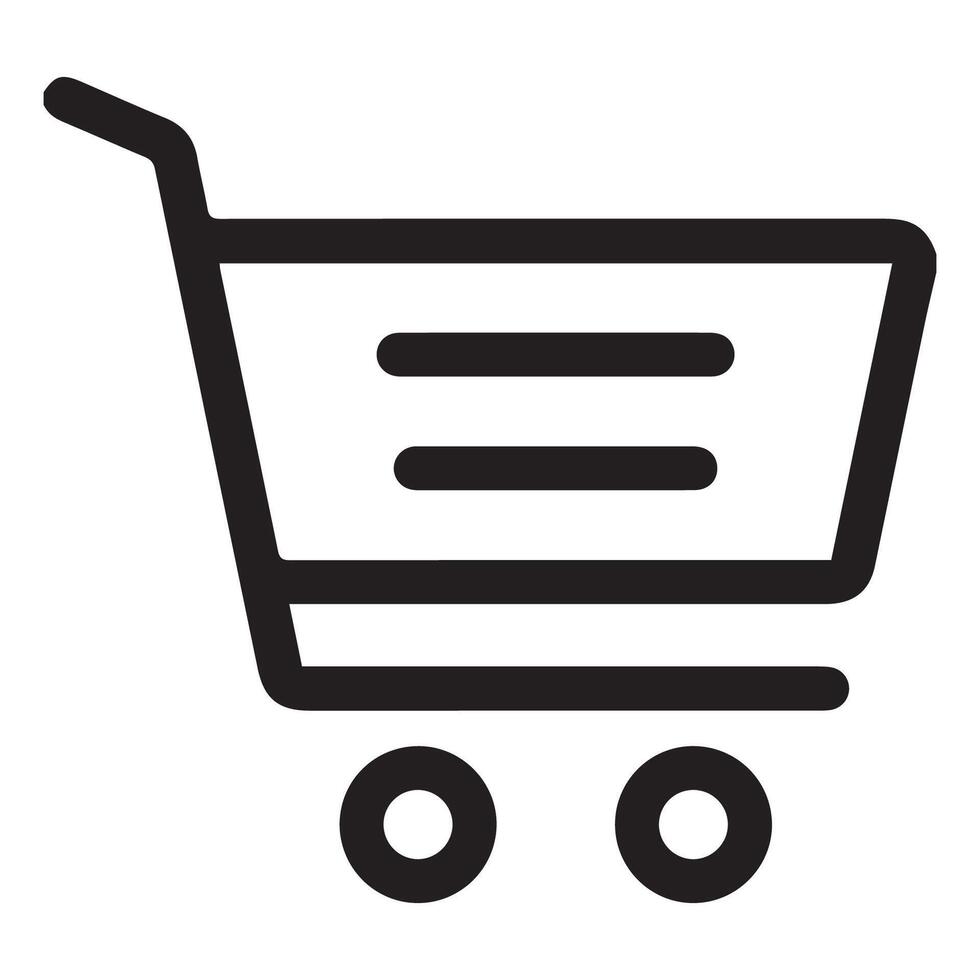 Shopping cart icon Ecommerce website interface UI UX icon design vector