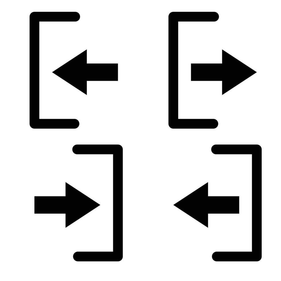 Login, logout icon Ecommerce website interface UI UX icon design vector