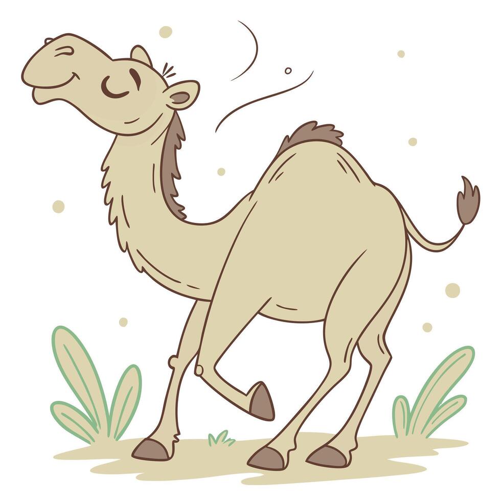 Cartoon Camel Animation Illustration vector