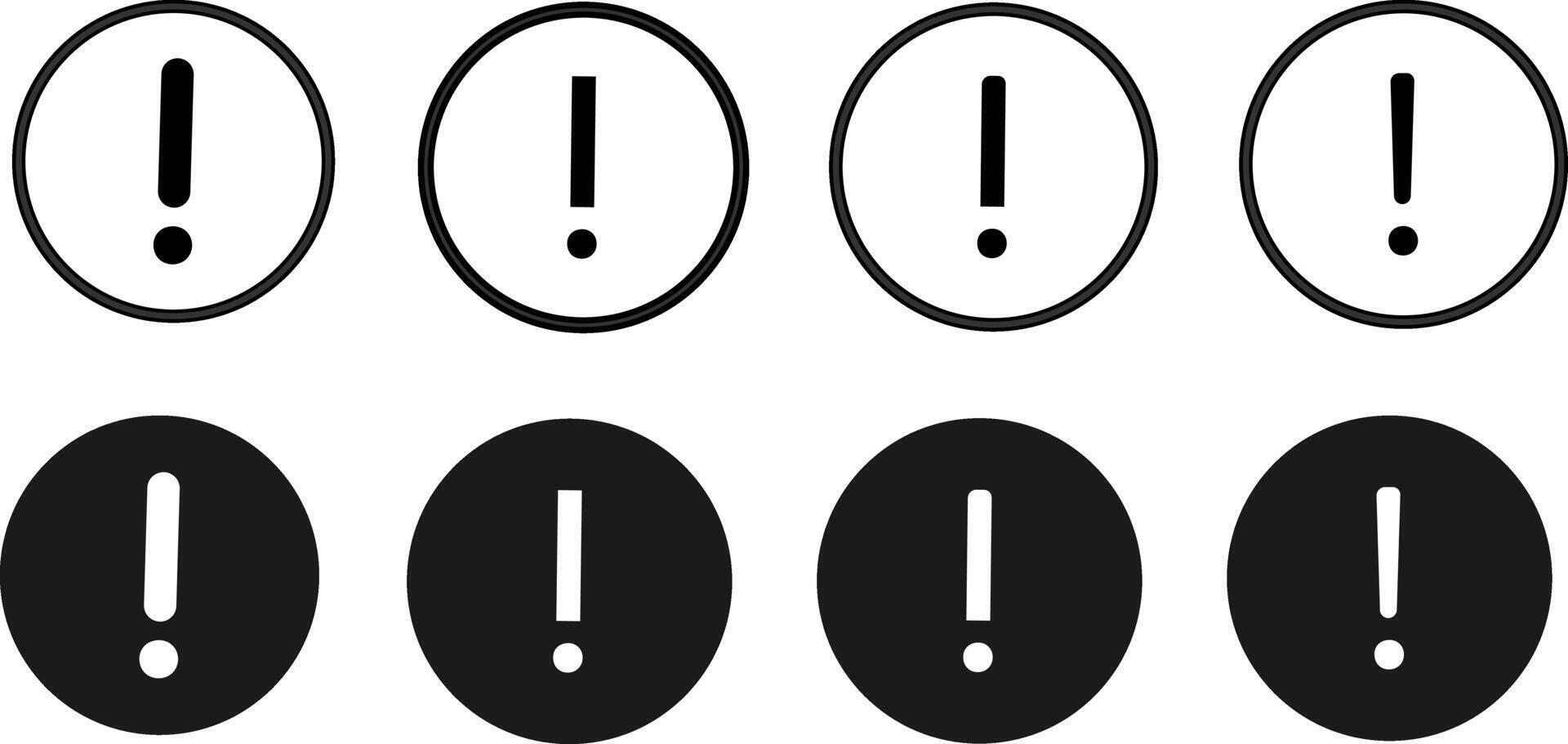 Caution alarm set, danger sign collection, attention icon, yellow, red and black fatal error message element vector