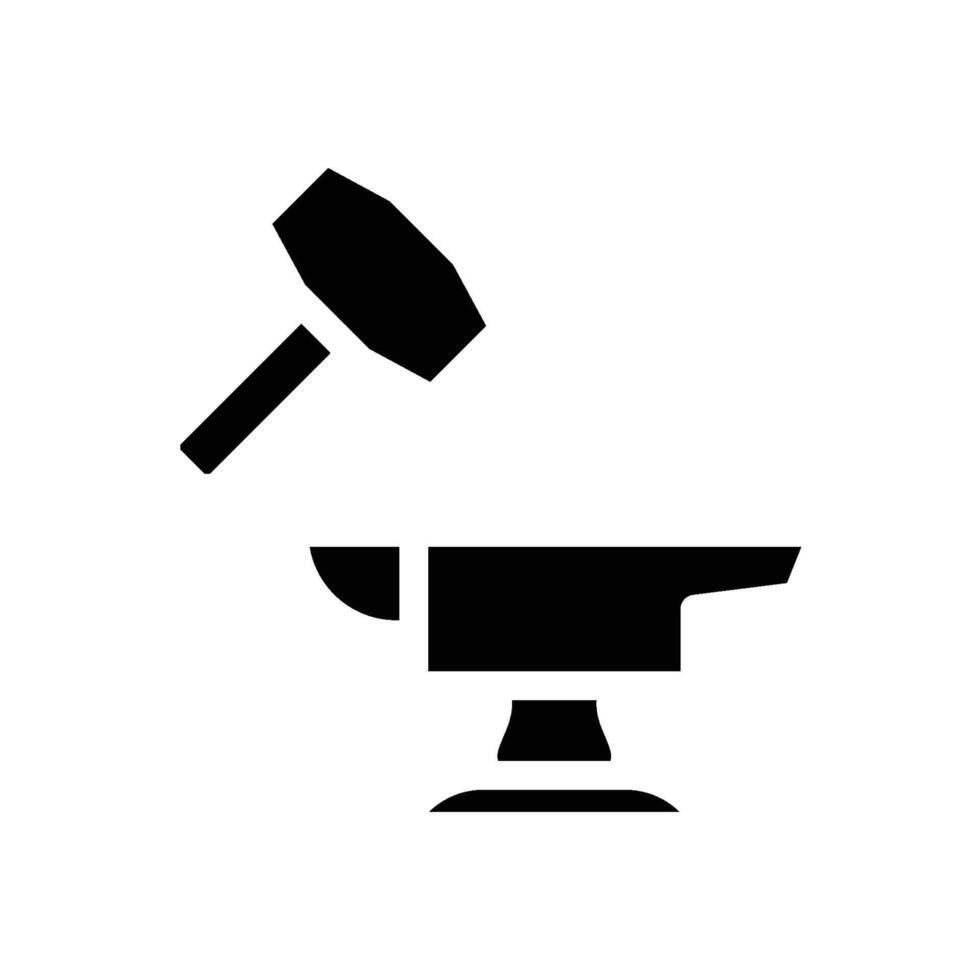 Forging Process Icon vector