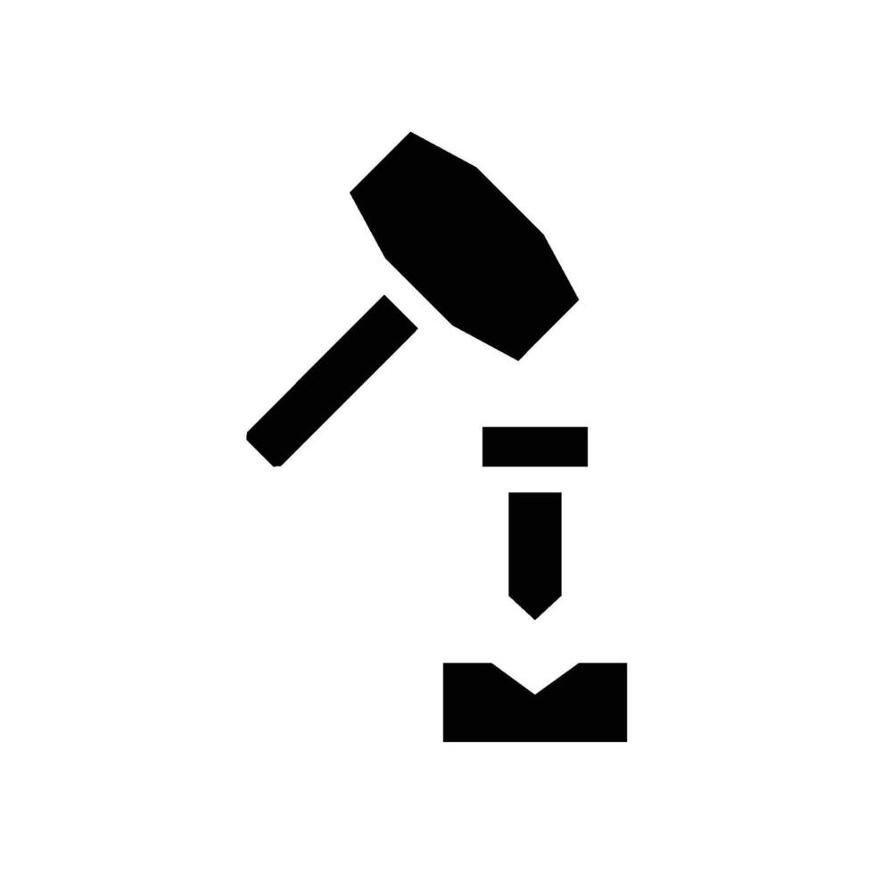Metal Punching Icon vector