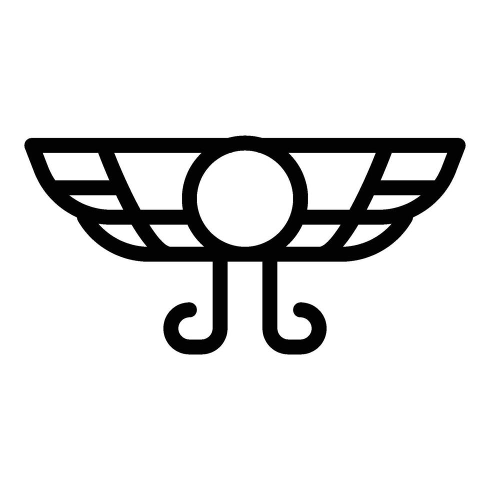 Winged Sun Symbol Icon vector