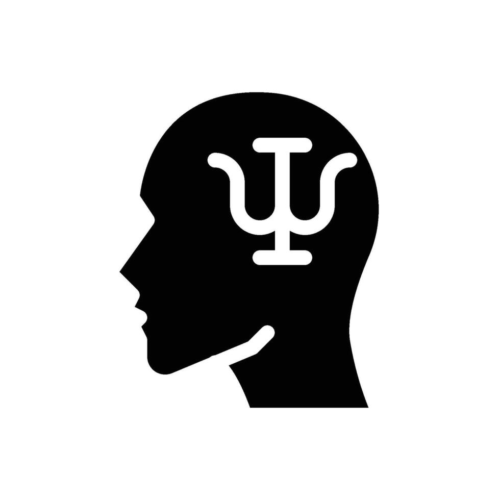 Psychology Icon - solid vector