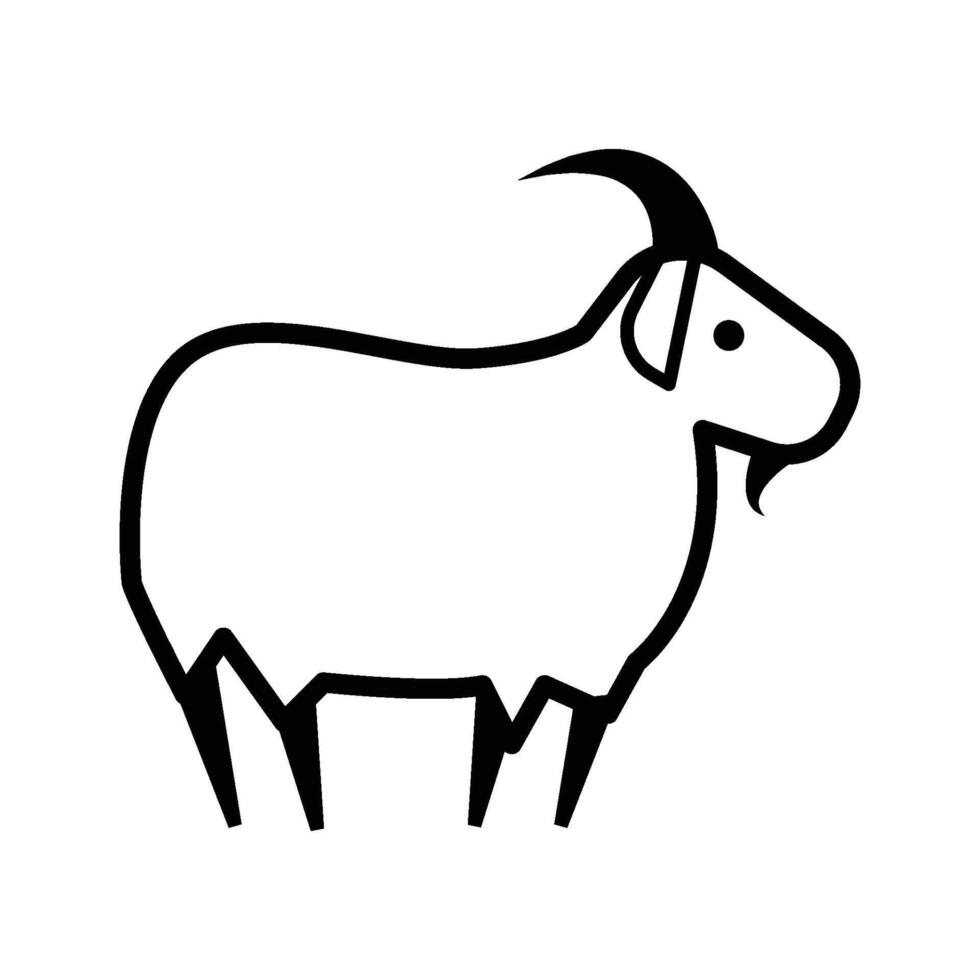 Goat Side View Icon vector