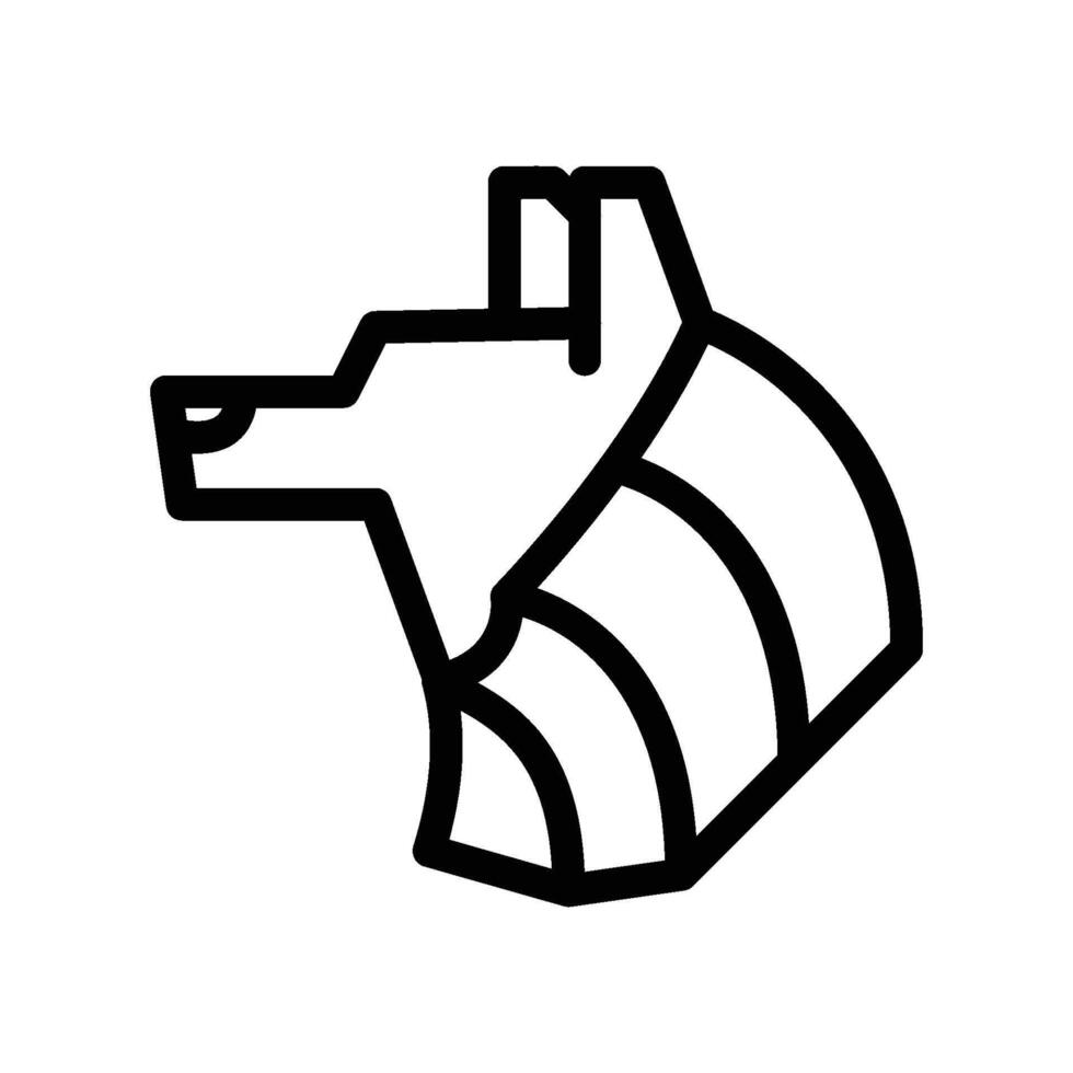Anubis God Icon Design vector