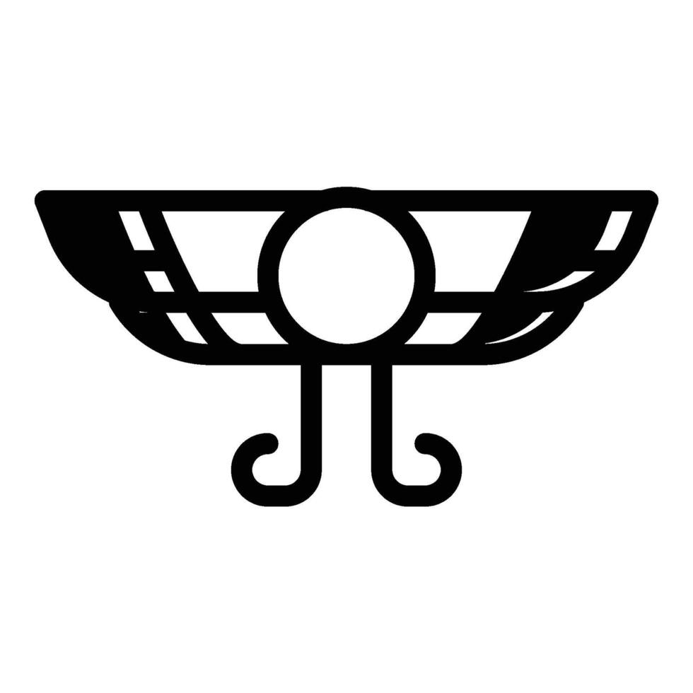 Winged Sun Symbol Icon vector