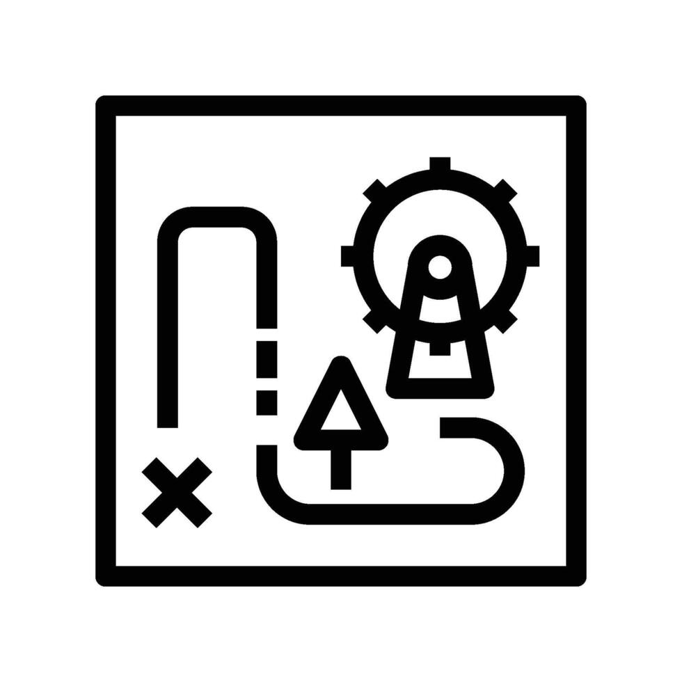 Amusement Park Map Icon vector