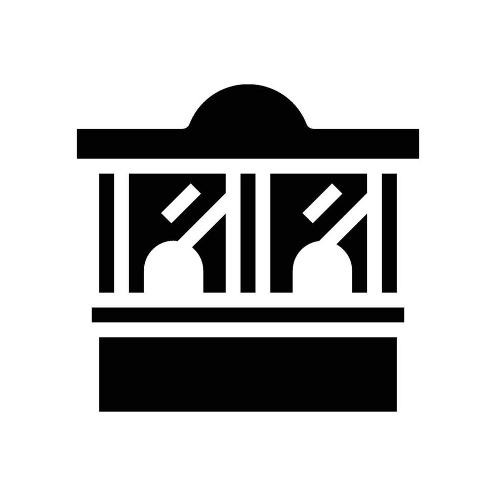 Ticket Office Booth Icon vector