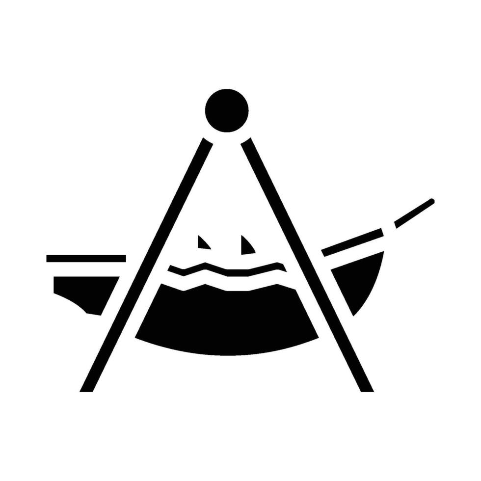 Viking Ship Ride Icon vector