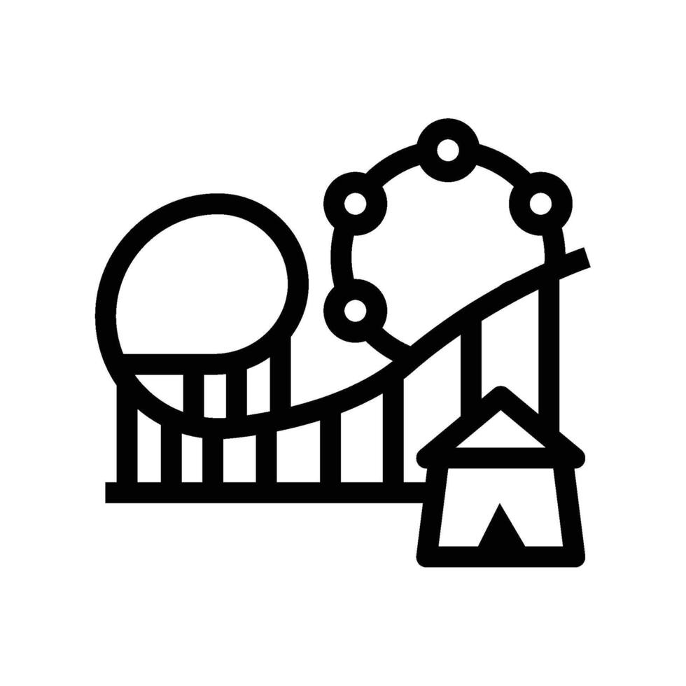 Detailed Amusement Park Icon vector