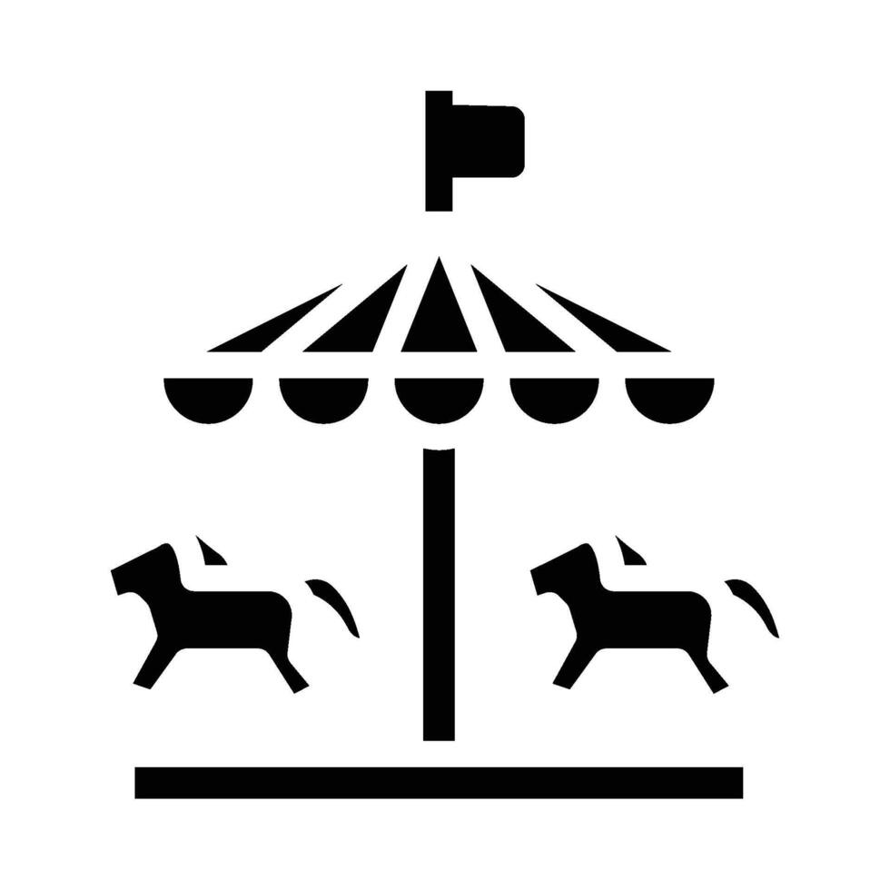 Classic Carousel Ride Icon vector
