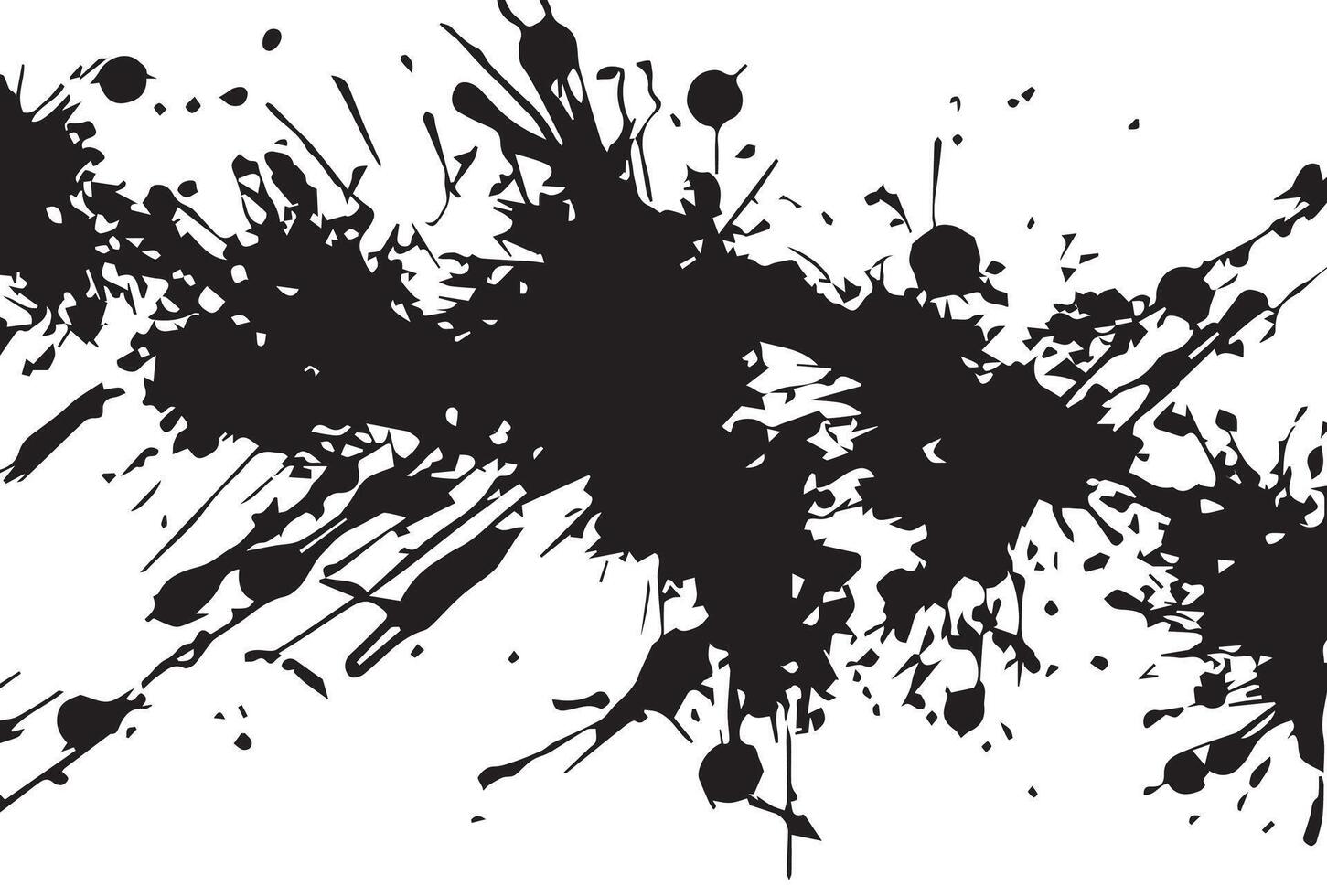 Black ink splatter vector