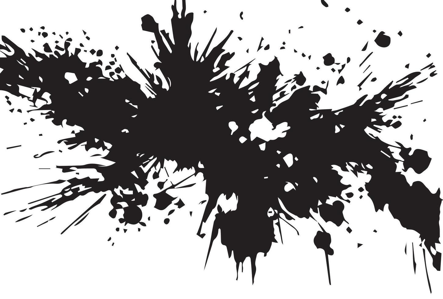 Black ink splatter on white background vector