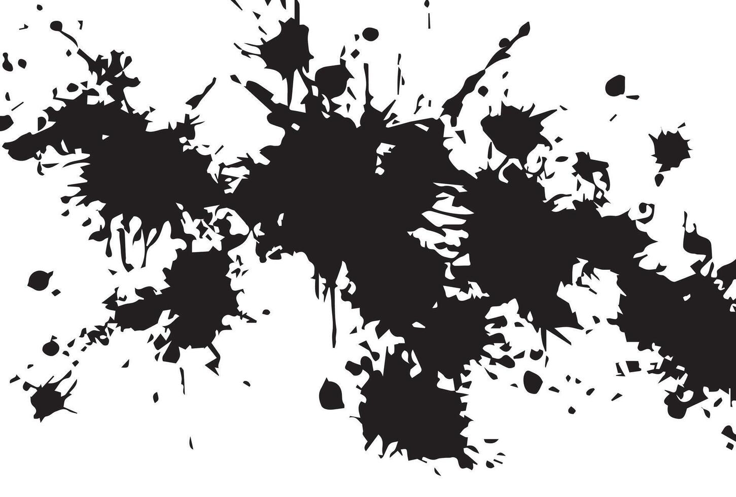 Black ink splatter grunge texture vector
