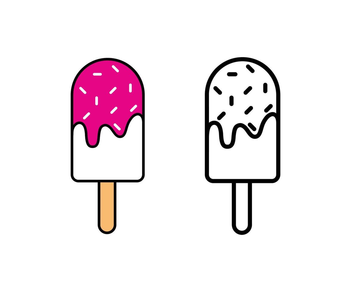 Melting ice cream icon symbol vector