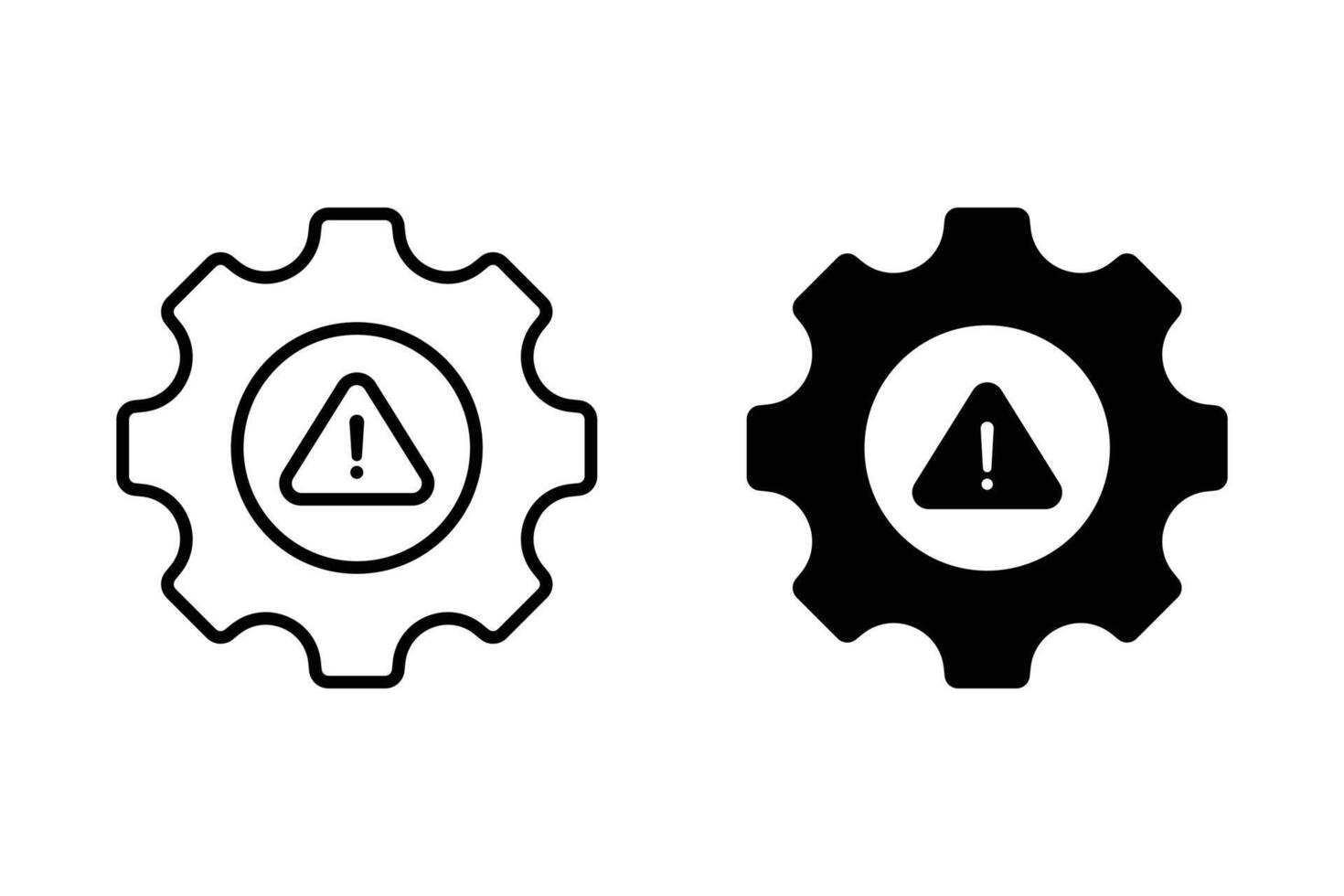 System error icon. Not working concept. System is not working icon. Settings maintenance and repair icon concept. Risk management icon vector