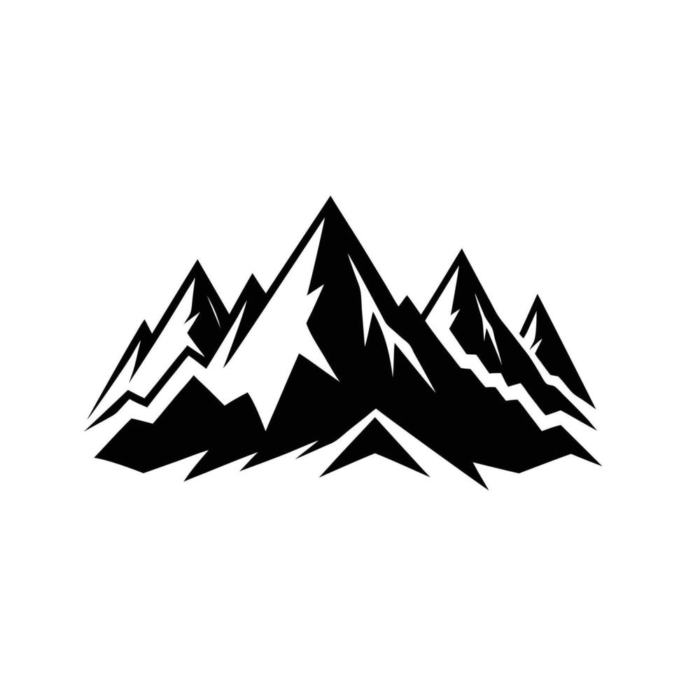 Mountain Ranges Silhouette Illustration vector