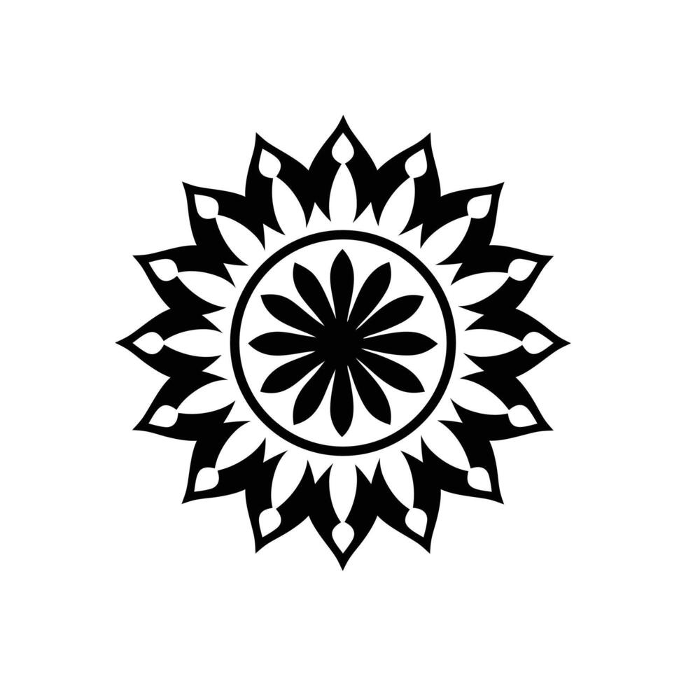 Elegant Mandala Silhouette Design vector